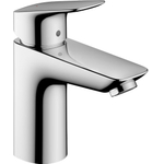 Hansgrohe Logis 1 greeps wastafelkraan - 100 met afvoerplug - hoogglans chroom 0605652