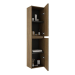 Saniclass Chaci Hoge Kast - 140x35x27cm - 2 deuren - warm eiken SW1529799