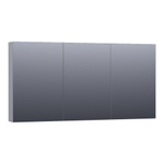 BRAUER Impress spiegelkast – 139x70x15 cm – 3 deuren, dubbelzijdige spiegeldeuren – Grijs mat SW392980