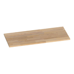 BRAUER Ocean Slim plan vasque - 100x46x2cm - bois abouté chêne gris SW393152