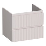BRAUER Joy Wavy meuble sous-lavabo 60 2 tiroirs softclose - sans poignée - 1 découpe pour siphon - sable mat SW1201434