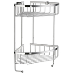 Smedbo Sideline Panier de douche d'angle - 19.5x34.2x20cm - suspendre - Laiton massif Chrome SW13480