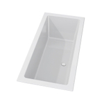 Riho Rethink Cubic baignoire encastrée - 170x75cm - acrylique - blanc mat SW547817