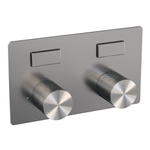 BRAUER Brushed Carving Inbouw thermostaat - 2 functies - drukknoppen - inclusief inbouwdeel - geborsteld RVS PVD SW925445