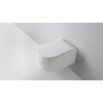 QeramiQ Dely Swirl hangtoilet – spoelrandloos – diepte 53 cm – met slim zitting – glans wit SW1026267