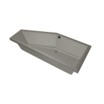 Xenz Society Hoekbad - 170x75x48 - afvoer Midden - Links - Compact - acryl - cement SW102923