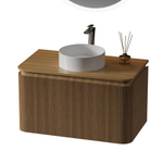 Royal Plaza Terra Edge Badkamermeubelset - 80x45.5x46cm - topblad - 2 lades - sandwood (licht eiken) SW1471946