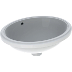 Geberit VARIFORM onderbouwwastafel - 48x42cm - zonder kraangat - met overloop - glans wit SW421914