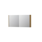 INK SPK1 spiegelkast – 120x60x14 cm – 2 deuren, dubbelzijdige spiegeldeuren – Fineer Natur mat SW493786