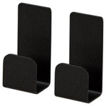 Haceka Redefine Crochet porte-serviette - simple - 2 pièces - autocollant - noir mat SW810807