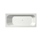 Xenz Aruba Ligbad - 170x75x48 - afvoer Midden - overloop andere kant - acryl - wit SW378283