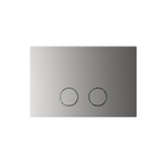 QeramiQ Push Steel Bedieningsplaat - 25x16cm - 2.0mm dikte - magnetische bevestiging - voor Geberit UP320 inbouwreservoir - RVS - dualflush - ronde knoppen - geborsteld RVS SW1552975