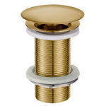 Wiesbaden UniMatch bouchon de vidage ouverte prolongée 5/4" laiton brossé PVD SW890846