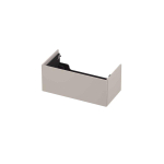 INK P2O Meuble sous-lavabo - 90x45x37.6cm - 1 tiroir - push 2 open - façade droite à recouvrement - MDF laqué Gris cachemire mat SW798287