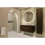 INK Concept R Meuble sous-lavabo - 120x45x52cm - 2 tiroirs - poignées rapportées - fraisées - coins arrondis - MDF - shadow veneer SW1405439