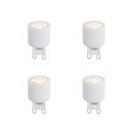 Luedd Lampe LED - lot de 4 - G9 - 3W - 2700K - 300LM - à intensité réglable SW1211328