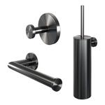 Brauer Gunmetal Edition Set d'accessoires WC - 3 pièces - PVD - gunmetal brossé SW1164614