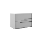 Saniclass Prime Essential Meuble sous lavabo - 80x55x46cm - 2 tiroirs - Poignée standard - MDF - mat greige (gris) SW892666