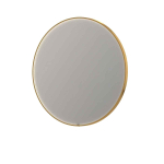 INK SP24 Spiegel - 120x4x120cm - LED onder en boven colour changing - dimbaar - Spiegelverwarming - rond - in stalen kader - aluminium Mat goud SW693180