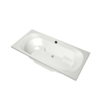 Xenz Kanaga Duobad - 190x90x53 - afvoer Midden - acryl - wit mat SW103332