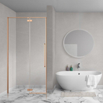 Aqua Vista Oria Linea nisdeur - 140x200cm - incl. montageset - Geborsteld koper SW1244194