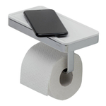 Geesa Frame Toiletrolhouder met planchet Wit / Chroom SW334322