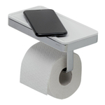 Geesa Frame Collection Porte-papier toilette 10.5x10.8cm avec tablette Blanc/Chrome SW334322