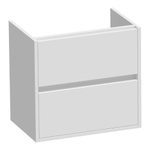 BRAUER Adore meuble sous-lavabo peu profond - 60x39x55cm - 2 tiroirs à fermeture en douceur - sans poignée - 1 découpe pour siphon - blanc mat SW1198450