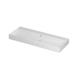 INK Unlimited lavabo - 120x45x11cm - 1 bassin - 0 trous de robinet - porcelaine blanc brillant SW157892