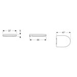 Geberit 300 Basic closetzitting met deksel met softclose t.b.v. wandcloset Rimfree wit SW417769