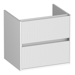 BRAUER Adore Wavy wastafelonderkast 60 2 softclose lades - greeploos - 1 sifon uitsparing - mat wit SW1198636