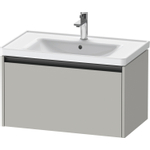 Duravit ketho meuble 2 vasques avec 1 tiroir 78.4x45.5x44cm avec poignée béton anthracite gris mat SW772661