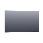 BRAUER Impress Deluxe armoire de toilette - 120x70x15cm - éclairage interne et externe - 2 portes miroir double face - blanc mat SW242136