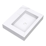 BRAUER Artificial Marble Lavabo pour meuble 59.6x45.7x10.5cm sans trop-plein 1 vasque Centre sans trou de robinet Composite Calacatta Gold SW721065