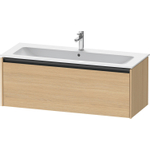 Duravit Ketho.2 Wastafelonderbouwkast - met 1 lade - voor enkele wastafel - 121x48x44cm - met greep antraciet - natuur eiken mat SW772760