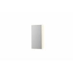 INK SP32 miroir - 40x4x80cm rectangulaire en cadre acier incl LED indirect - chauffage - changement de couleur - dimmable et interrupteur - blanc mat SW955948