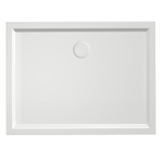 Xenz mariana receveur de douche 100x75x4cm rectangulaire acrylique blanc SW379425