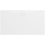 Villeroy & Boch Ecora douchebak - 180x100x3.5cm - afvoer lange zijde - stone white (wit) SW1558994