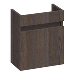 BRAUER Joy fonteinonderkast - 40x45x22cm - 1 deur - greeploos - linksdraaiend - lamellen eiken zwart SW522725
