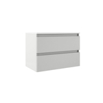 Saniclass Chacito Meuble sous-lavabo - 80x39,5x55cm - peu profond - 2 tiroirs - sans poignée - blanc mat SW1212810