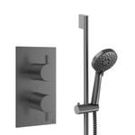 Crosswater MPRO Handdoucheset - 2 hendels - handdouche - glijstang - slate gunmetal (antraciet) SW1472604