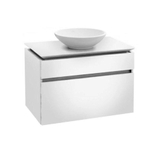 Villeroy & Boch Legato Meuble sous lavabo avec 2 tiroirs pour vasque à poser centre 100x50x55cm Blanc mat 0124642