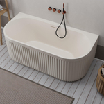 Ideavit ARCHTEC-B2W-CRM Back-To-Wall Bad - 170x80x63cm - Rock Texture - overloopgat - klikwaste - verstelbare poten - Crème beige SW1220457