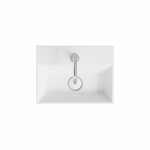 Crosswater Counter Basins Beck Cloakroom wastafel - inclusief vrije doorstroomafvoer 1TH - 400x300mm - mat wit SW927901