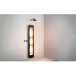 Sunshower Round Plus L infrarouge + lumière UV en saillie incl. support mural 185x33x12cm corps entier Black SW769468