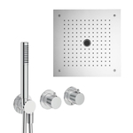 Crosswater MPRO Module inbouw regendoucheset – 38 cm vierkante hoofddouche – 3-standen staafhanddouche – chroom SW1472490