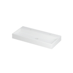 INK United wastafel - 100x45x11cm - 1 wasbak - 2 kraangaten - porselein Mat wit SW493670