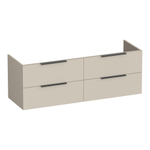 BRAUER Elevate meuble sous-lavabo 140 sans poignées rapportées 4 tiroirs à fermeture douce et 2 découpes pour siphon - beige mat SW1200114