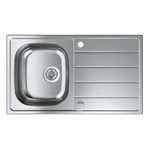 Grohe K200 Spoelbak - met afdruipgedeelte - 860x500mm - 1 bak 350x400x160mm - omkeerbaar - roestvrij staal RealSteel SW492246