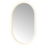 Hotbath &MORE Spiegel Oval direct en indirect LED spiegelverwarming dimbaar met afstandsbediening Mat wit SW1245623